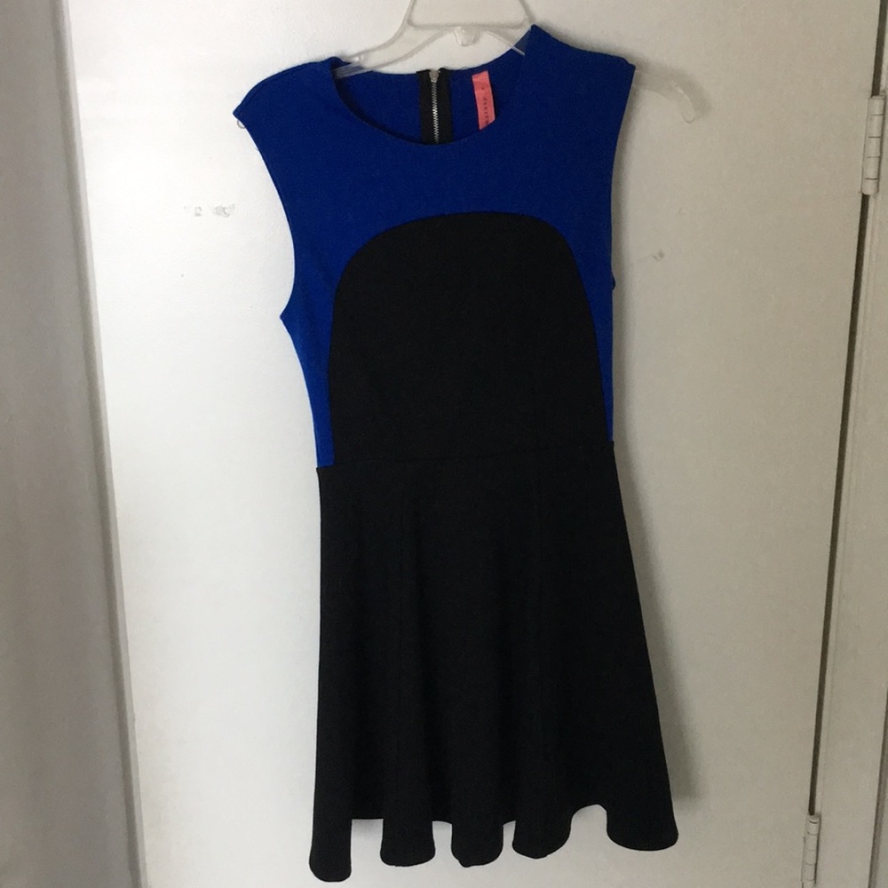 Black and blue dress